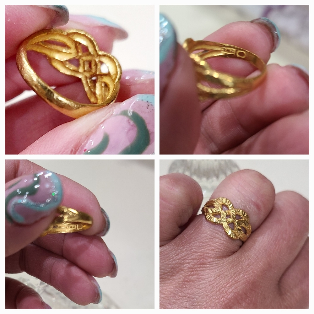 Stamp 18k Solid Gold Japan Ring 💍 Size 4.5 New